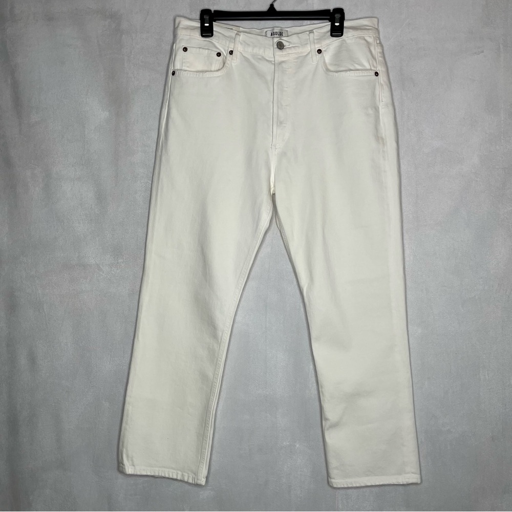 Agolde Riley High Rise Straight‎ Crop Jeans (Whip) - Picture 2 of 8